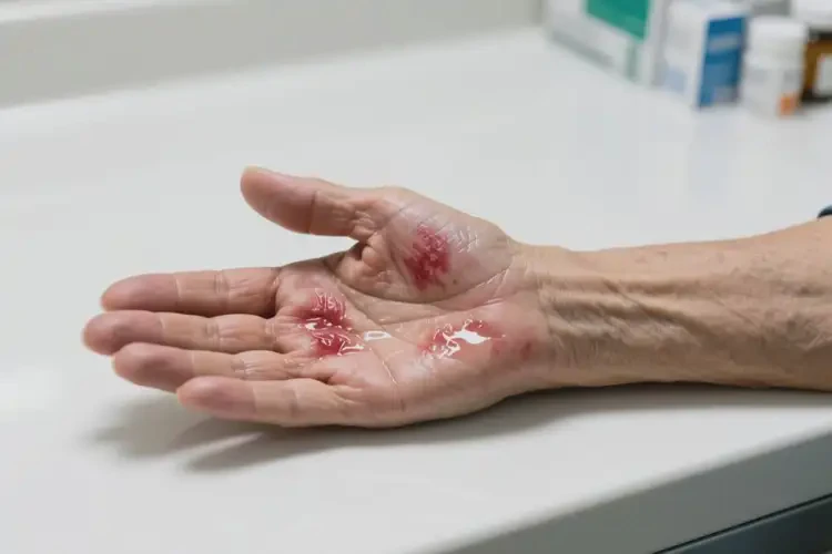 老人手上出濕疹可不可以徹底自愈(圖1)