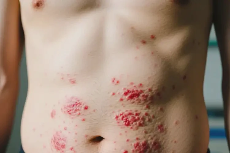 男性肚子上長濕疹不管它會自己好嗎(圖4)