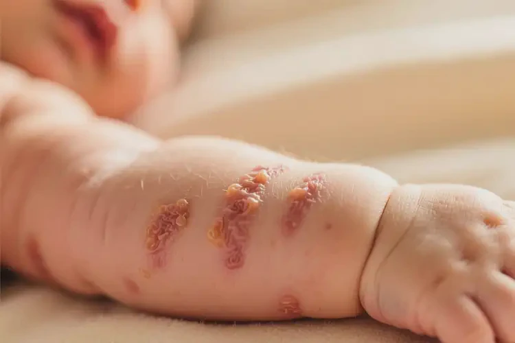 嬰幼兒手臂上起濕疹不管它會(huì)自己自愈嗎(圖3)