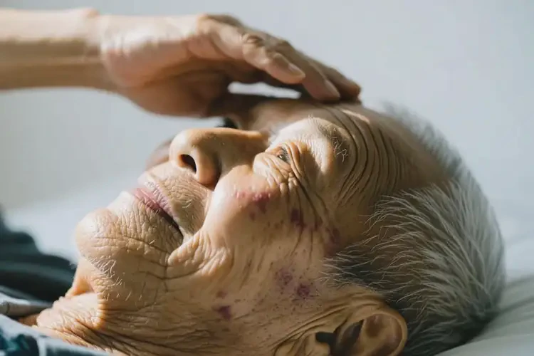 高齡老人臉上容易起濕疹不管它會(huì)自己痊愈嗎(圖1)