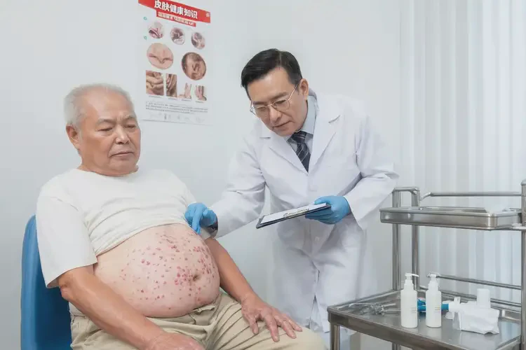 老年人肚子上偶尔起湿疹能彻底自愈吗(图2)