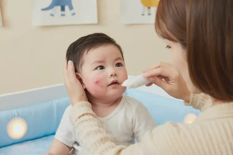 嬰兒面部容易起濕疹不管它會自己自愈嗎(圖3)