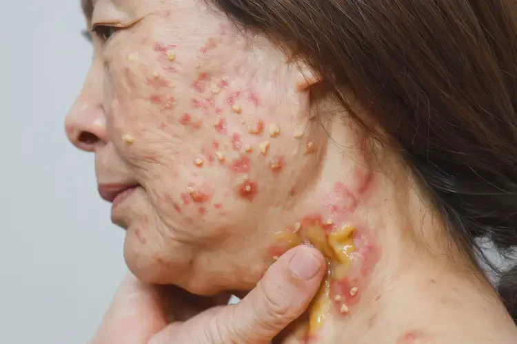 女生脖子長濕疹能夠徹底治愈嗎(圖2)