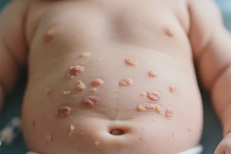 嬰兒肚子上出濕疹不管它會(huì)自己痊愈嗎(圖4)