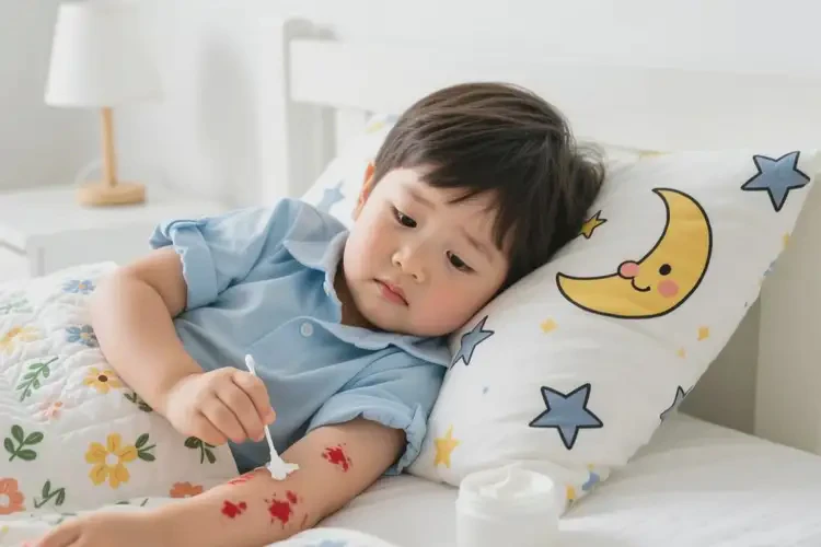 兒童手臂出濕疹能夠徹底治愈嗎(圖3)