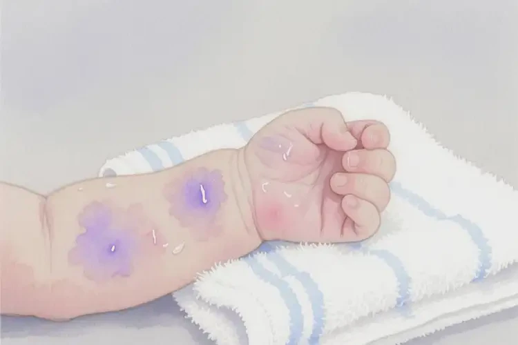 小兒手臂起濕疹能夠徹底治愈嗎(圖1)