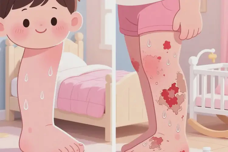 幼兒小腿上經(jīng)常長濕疹能不能徹底自愈(圖1)