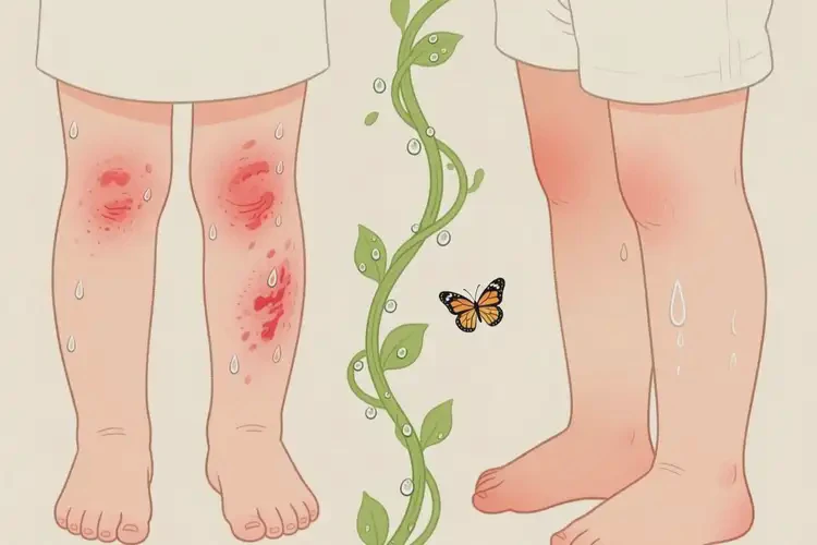 兒童小腿上偶爾起濕疹不管它會(huì)自己好嗎(圖2)