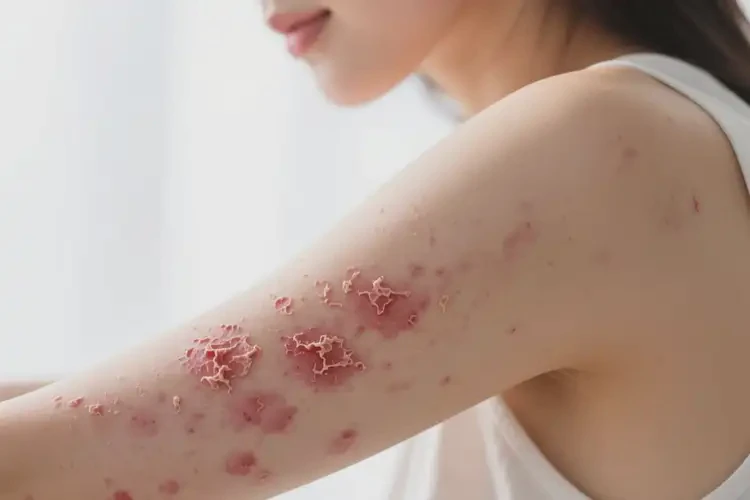 女性手臂偶爾長(zhǎng)濕疹不管它會(huì)自己痊愈嗎(圖4)