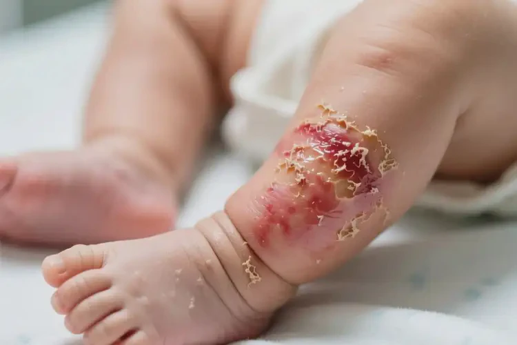 嬰兒小腿上出濕疹能靠自己自愈嗎(圖1)