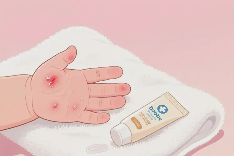 嬰兒臉上有濕疹不管它會(huì)自己好嗎(圖3)