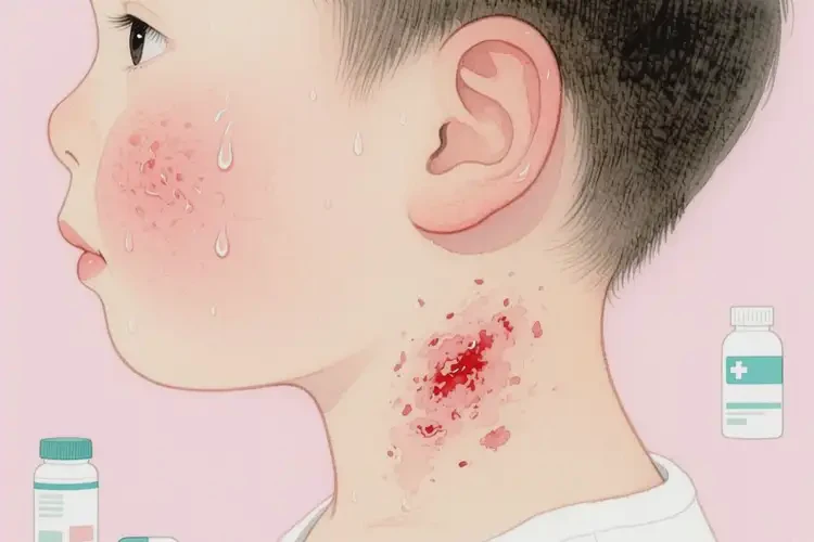 兒童脖子有濕疹能靠自己自愈嗎(圖2)