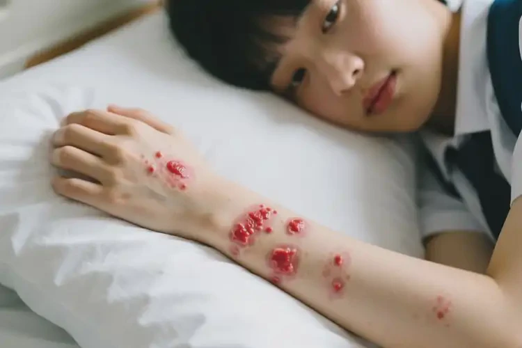 大學(xué)生手臂經(jīng)常長(zhǎng)濕疹不管它會(huì)自己好嗎(圖1)