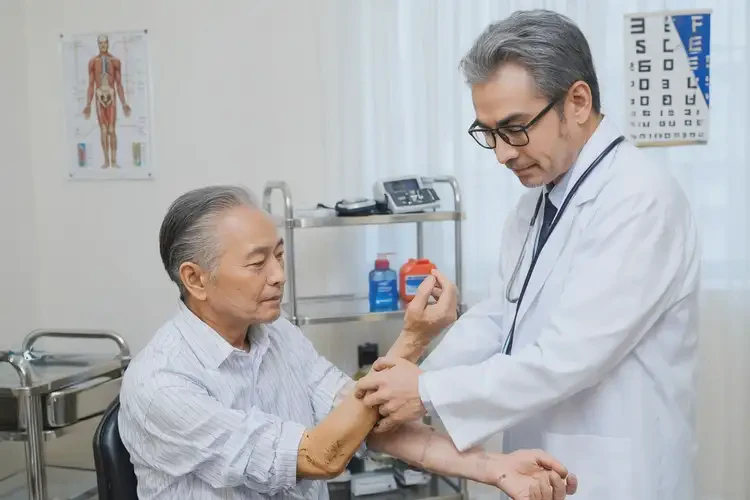 老年人手臂上長濕疹可以徹底自愈嗎(圖2)