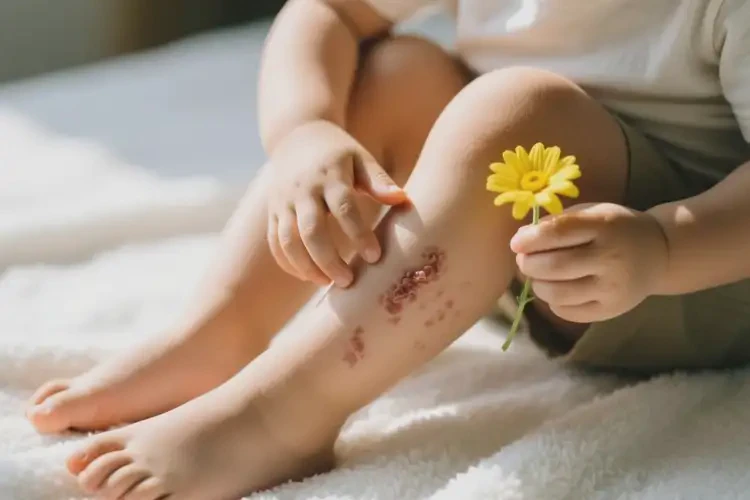 小孩小腿上起濕疹不管它會(huì)自己痊愈嗎(圖4)