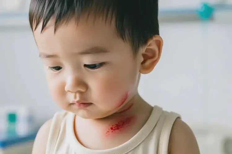 孩子脖子上出現(xiàn)濕疹不管它會(huì)自己好嗎(圖4)