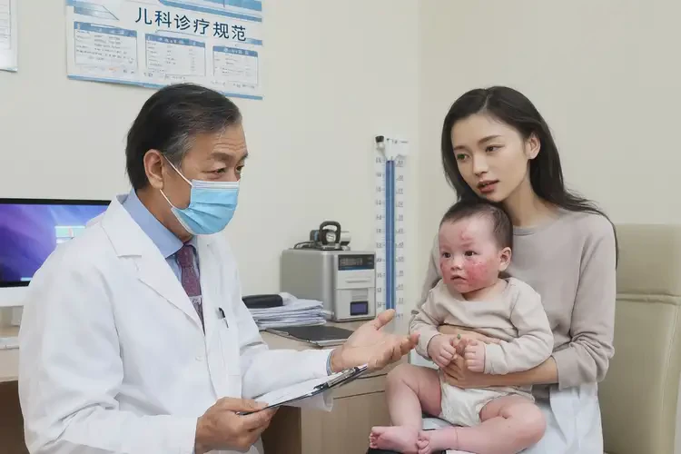 嬰幼兒臉上容易起濕疹不管它會自己痊愈嗎(圖1)