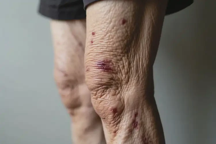 老年人大腿上經(jīng)常長濕疹不管它會自己自愈嗎(圖1)