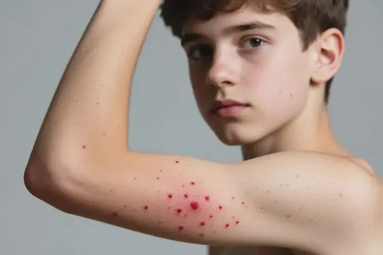 青年人手臂上偶爾起濕疹不管它會自己好嗎(圖2)