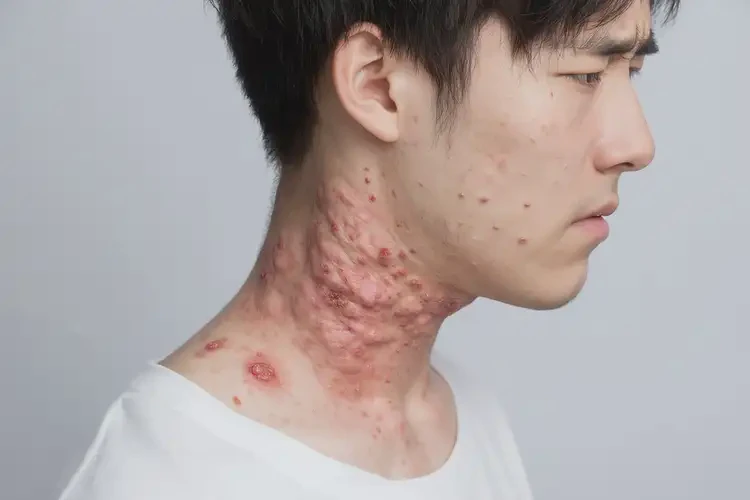 男生脖子上容易長濕疹不管它會(huì)自己自愈嗎(圖4)