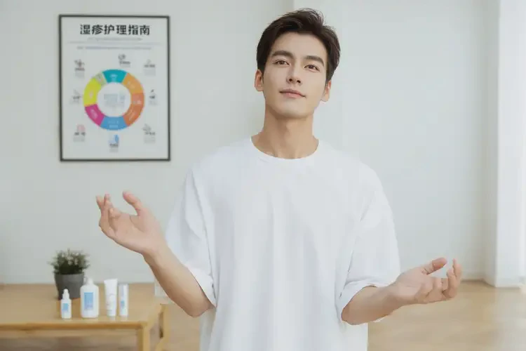 男生脖子上容易長濕疹不管它會(huì)自己自愈嗎(圖1)