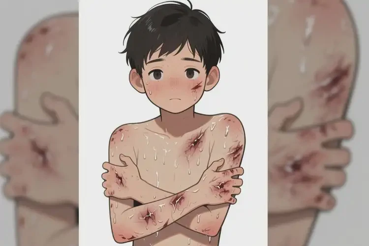 青少年全身出現(xiàn)濕疹不管它會自己痊愈嗎(圖1)