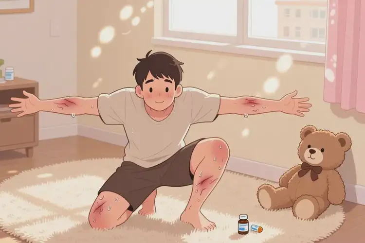 男性四肢偶爾長濕疹不管它會(huì)自己痊愈嗎(圖1)