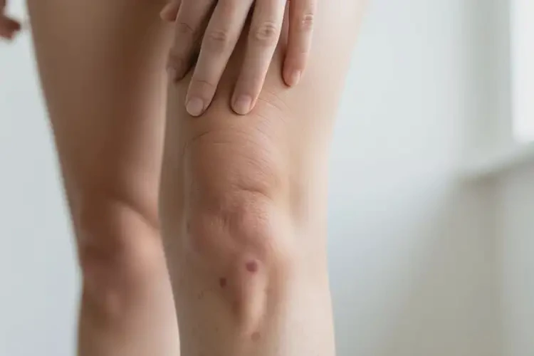 女人小腿上偶爾長濕疹能夠徹底治愈嗎(圖1)