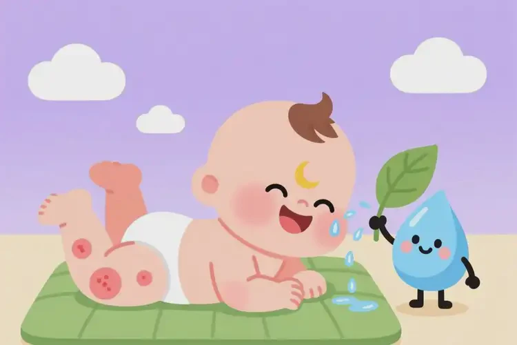 婴幼儿大腿偶尔起湿疹不管它会自己自愈吗(图1)