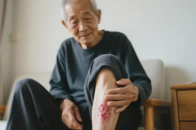 老人小腿上起濕疹能夠徹底治愈嗎(圖4)