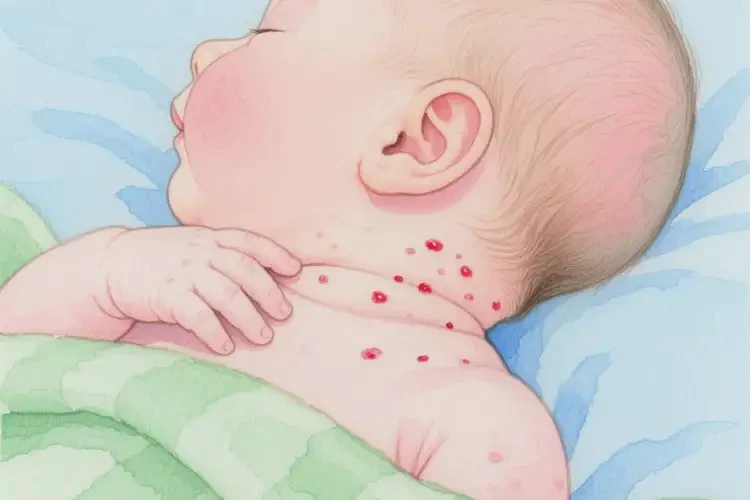 新生儿脖子经常长湿疹不管它会自己痊愈吗(图1)