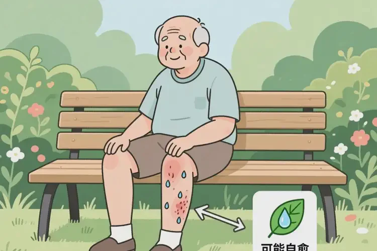 老人小腿上容易長(zhǎng)濕疹能靠自己自愈嗎(圖1)