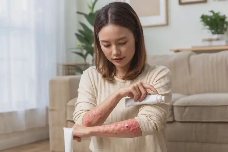 女人手臂出濕疹可不可以徹底自愈(圖2)