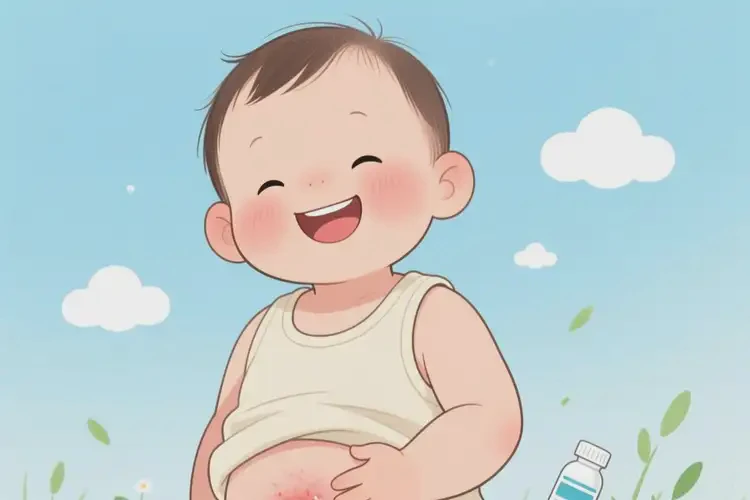 小兒肚子上出濕疹能夠徹底治愈嗎(圖4)