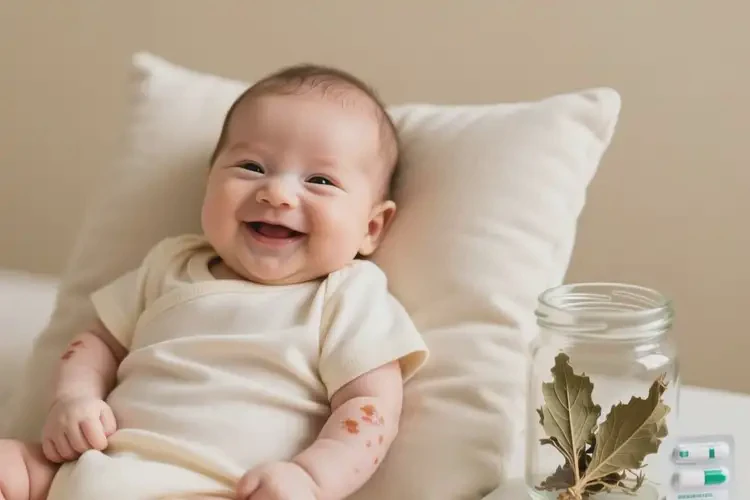 新生兒身上偶爾長(zhǎng)濕疹不管它會(huì)自己痊愈嗎(圖1)