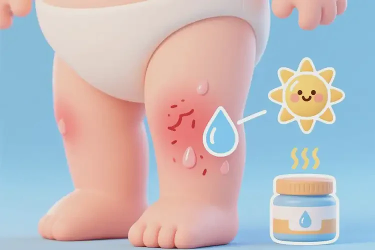 小兒小腿經(jīng)常長濕疹能夠徹底治愈嗎(圖1)