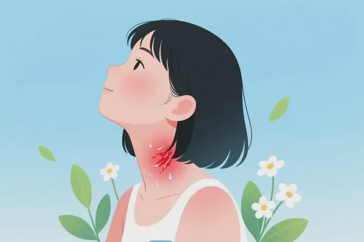 女生脖子偶尔长湿疹能靠自己自愈吗(图3)