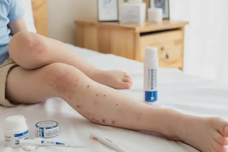 小孩小腿上有濕疹不管它會自己好嗎(圖1)