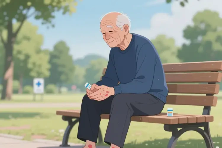 高齡老人四肢出現(xiàn)濕疹能徹底自愈嗎(圖1)