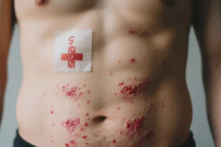 男人肚子上容易起濕疹能徹底自愈嗎(圖2)