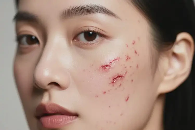 女生臉上偶爾長(zhǎng)濕疹能徹底自愈嗎(圖1)