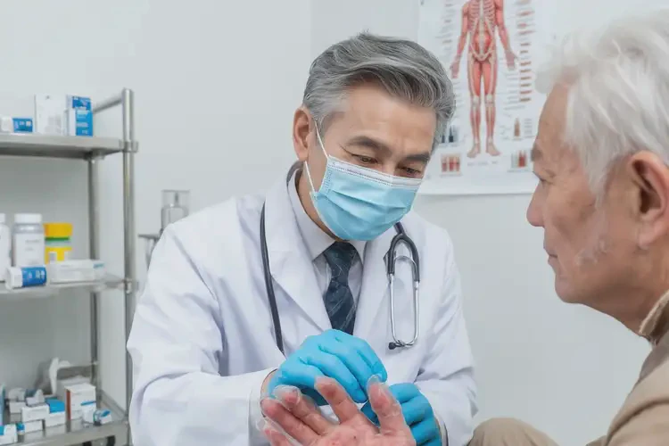 老人手上容易長濕疹不管它會自己好嗎(圖1)