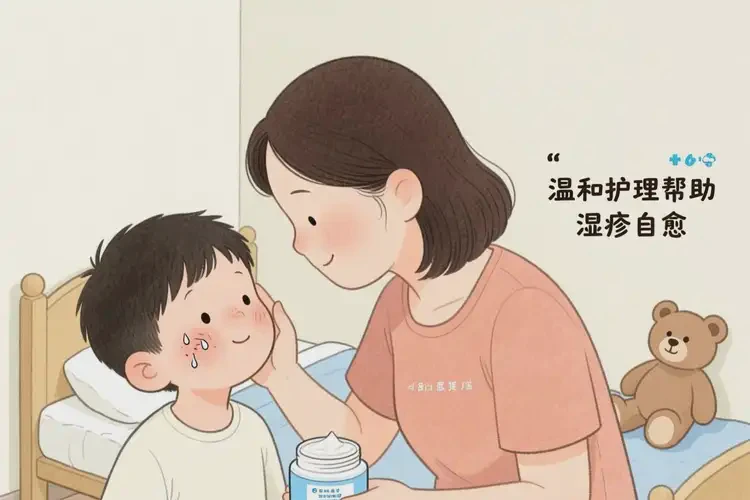 小孩面部出濕疹可不可以徹底自愈(圖1)