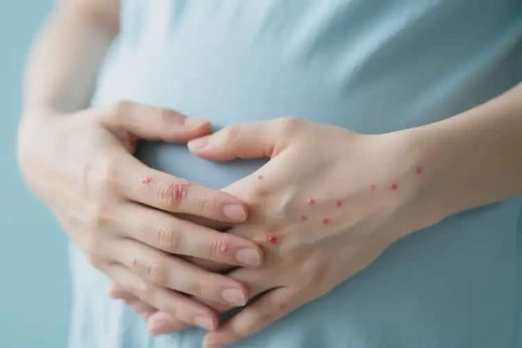 產(chǎn)婦手上長(zhǎng)濕疹不管它會(huì)自己痊愈嗎(圖1)