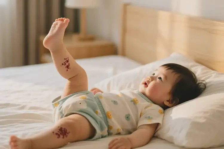 幼儿小腿上有湿疹能彻底自愈吗(图1)