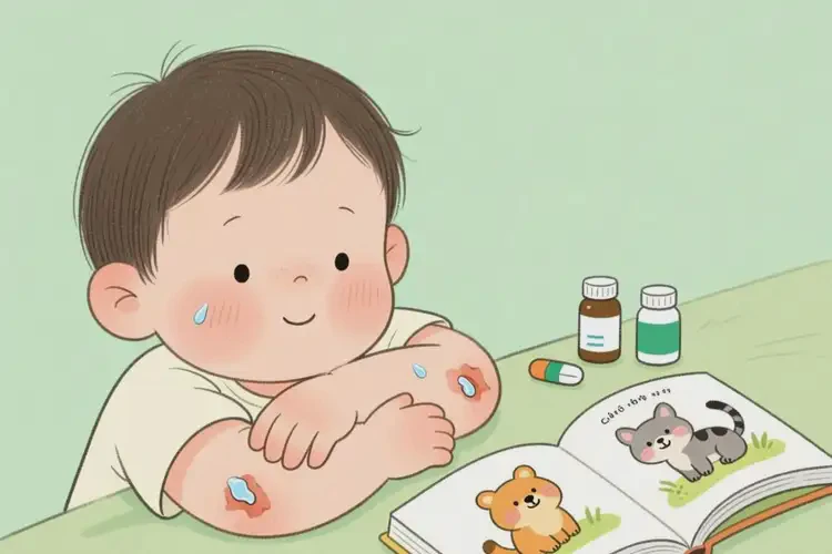 幼兒手臂上經(jīng)常起濕疹不管它會(huì)自己好嗎(圖1)