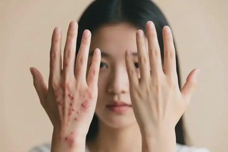 女生四肢經(jīng)常長濕疹不管它會自己好嗎(圖4)