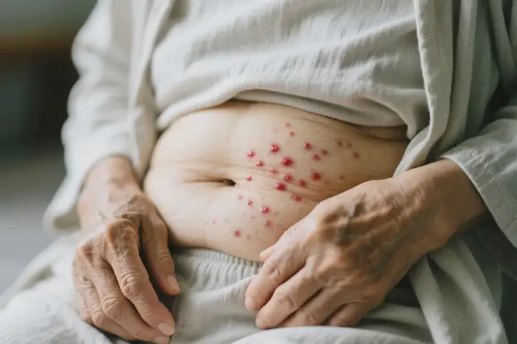 老年人肚子上經常長濕疹能夠徹底治愈嗎(圖2)