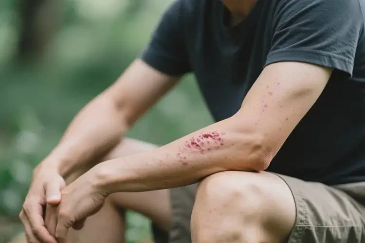 男人手臂上出現(xiàn)濕疹不管它會自己好嗎(圖3)