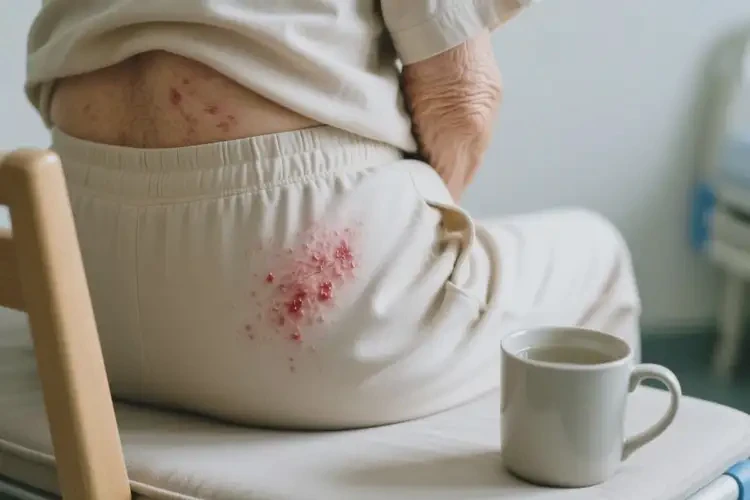 高齡老人屁股上容易起濕疹能徹底自愈嗎(圖1)